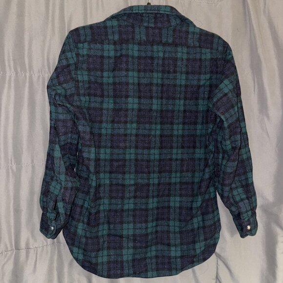 Vintage PENDLETON 100% Virgin Wool Authentic Black Watch Tartan Shirt Mens M - Picture 4 of 13